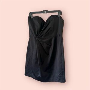 David’s bridal black strapless dress size 14 | New ￼